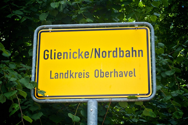 Gemeindeschild, Glienicke/Nordbahn, Landkreis Oberhavel